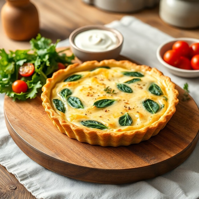 Vegetarische Spinat-Frischkäse-Kuchen