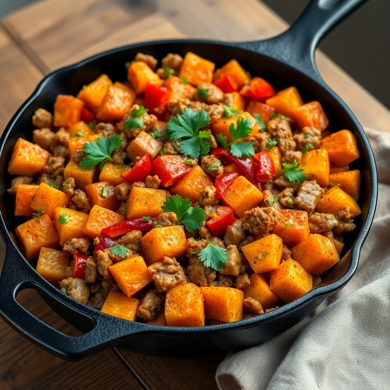 Sweet Potato and Pork Mince Hash