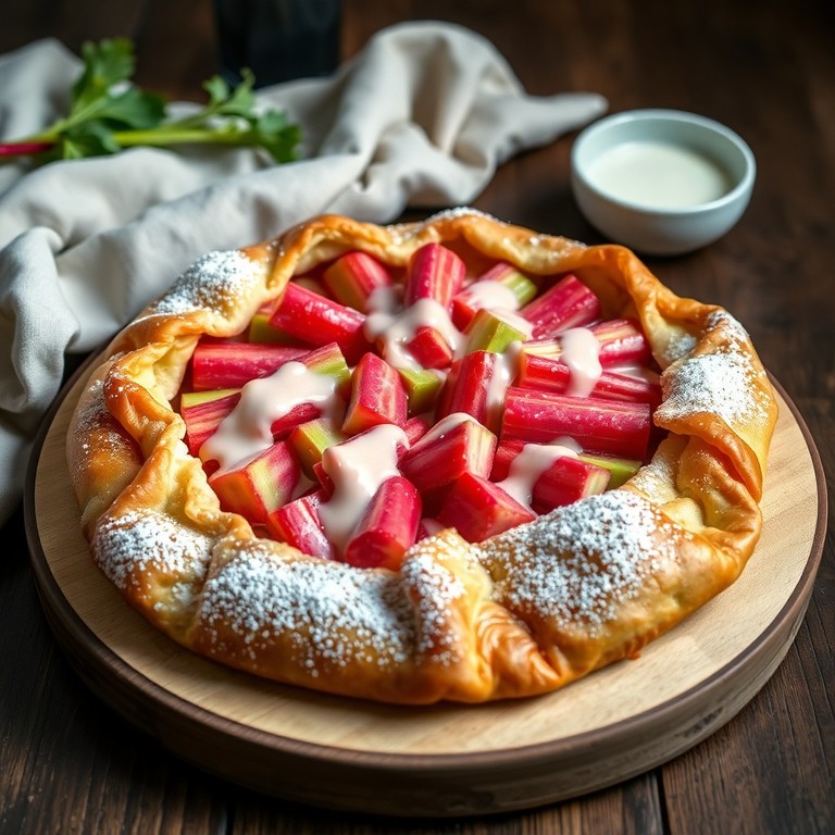 Galette de Rhubarbe Vegan au Lait de Coco