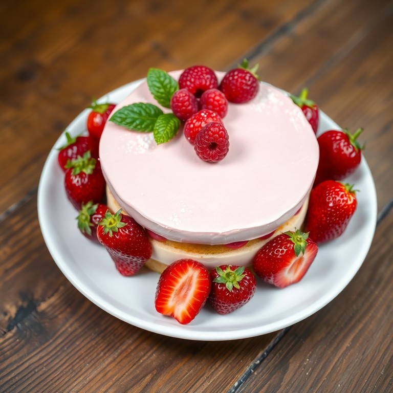 Fraisier Vegan à l'Agar Agar et Fruits Rouges