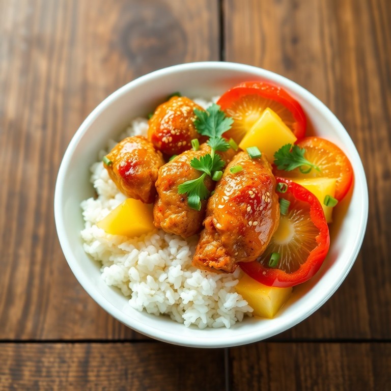 Crispy Chicken and Pineapple Rice Bowl