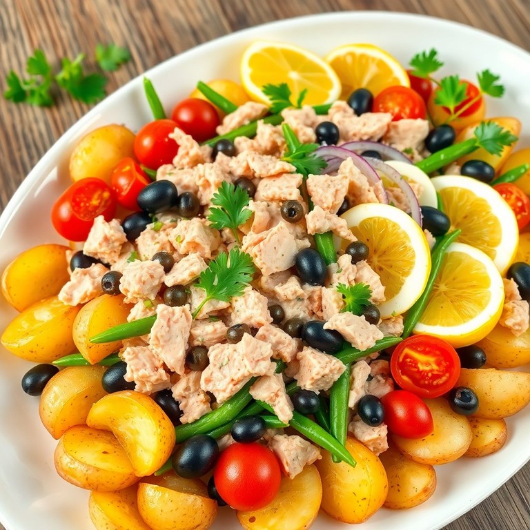 Mediterraner Thunfischsalat mit Oliven und Kapern