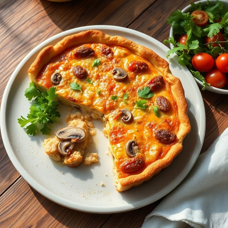 Tarta de Pollo y Champiñones estilo Francesa