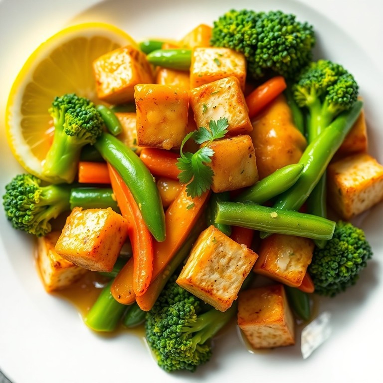 Gedünstetes Gemüse mit Tofu in Zitronensauce - Mr. Cook