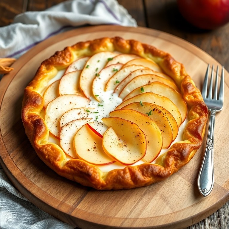 Herzhafte Apfel-Quark-Tarte