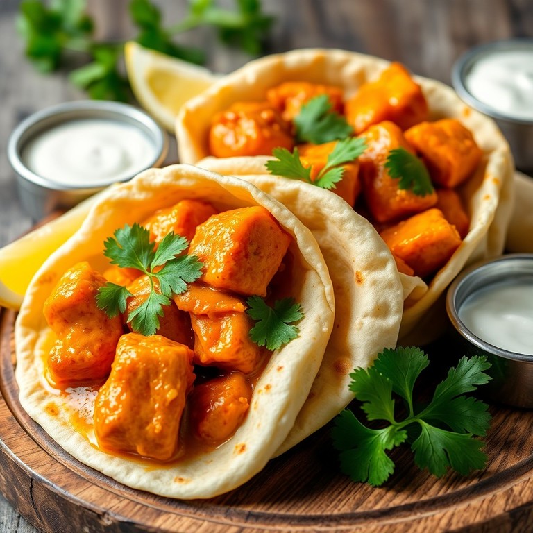 Creamy Butter Chicken Wraps