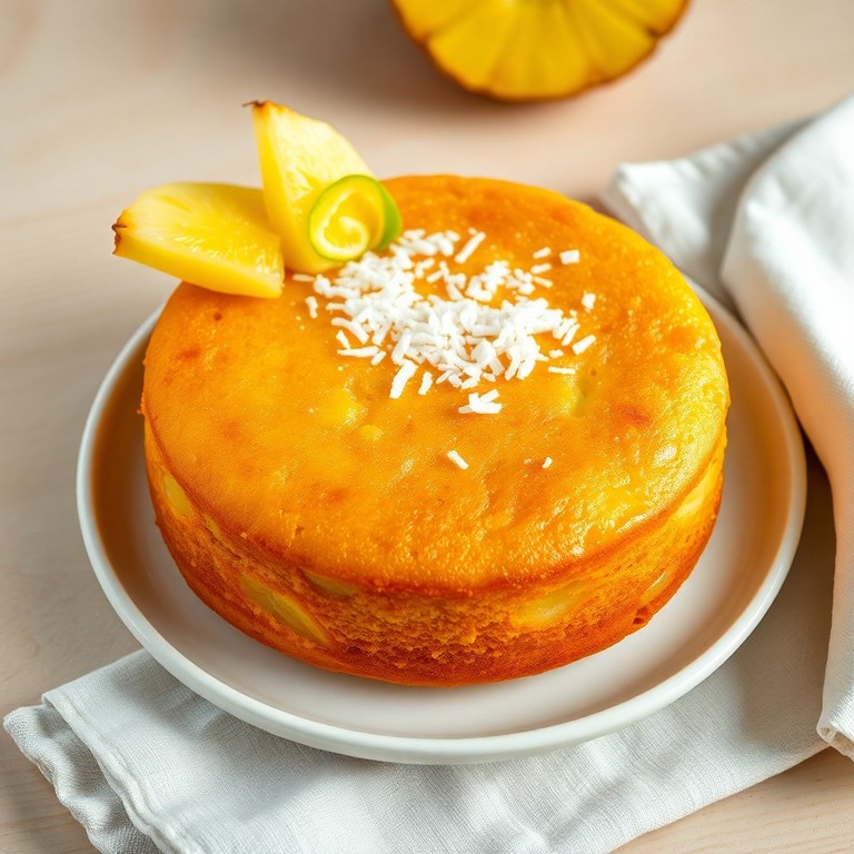 Gâteau à l'ananas et à la noix de coco en cocotte vapeur