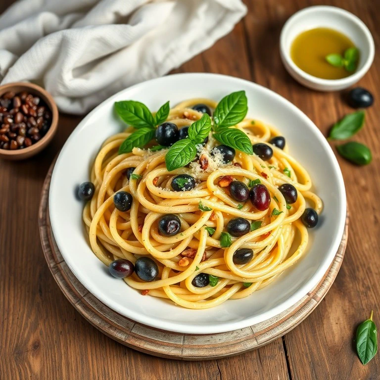 Creamy Basil and Olive Tapenade for Pasta