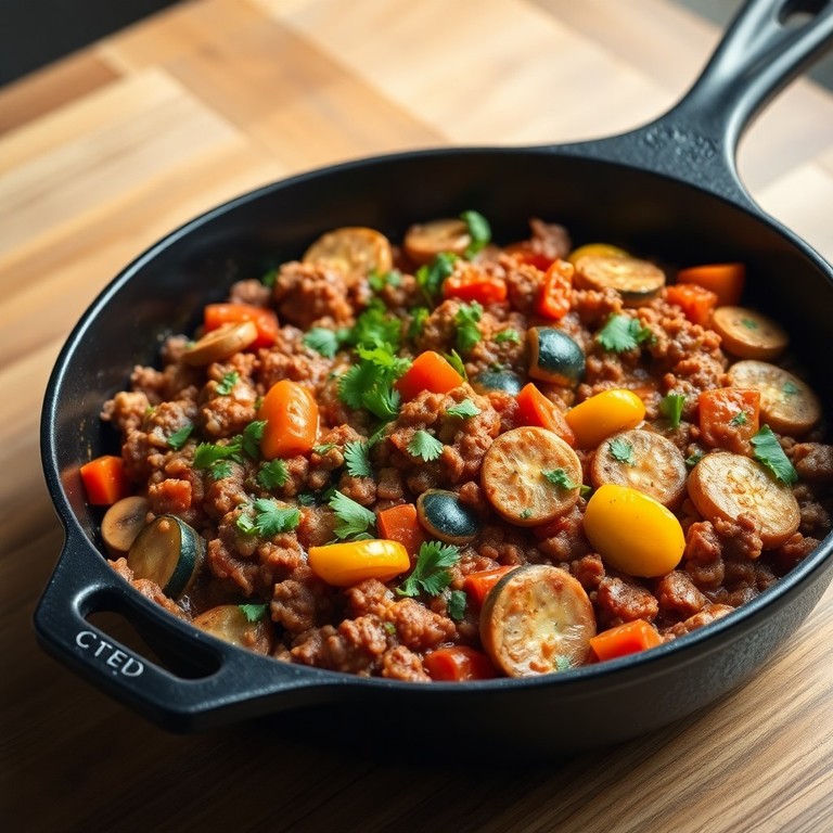 Hackfleisch-Pfanne mit Gemüse