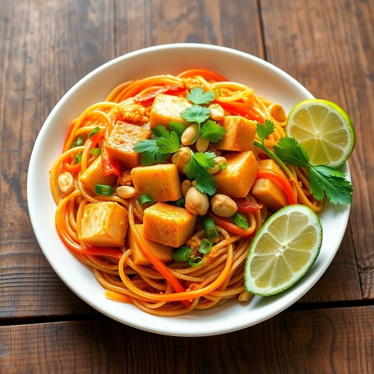 Klassisches Pad Thai mit Tofu