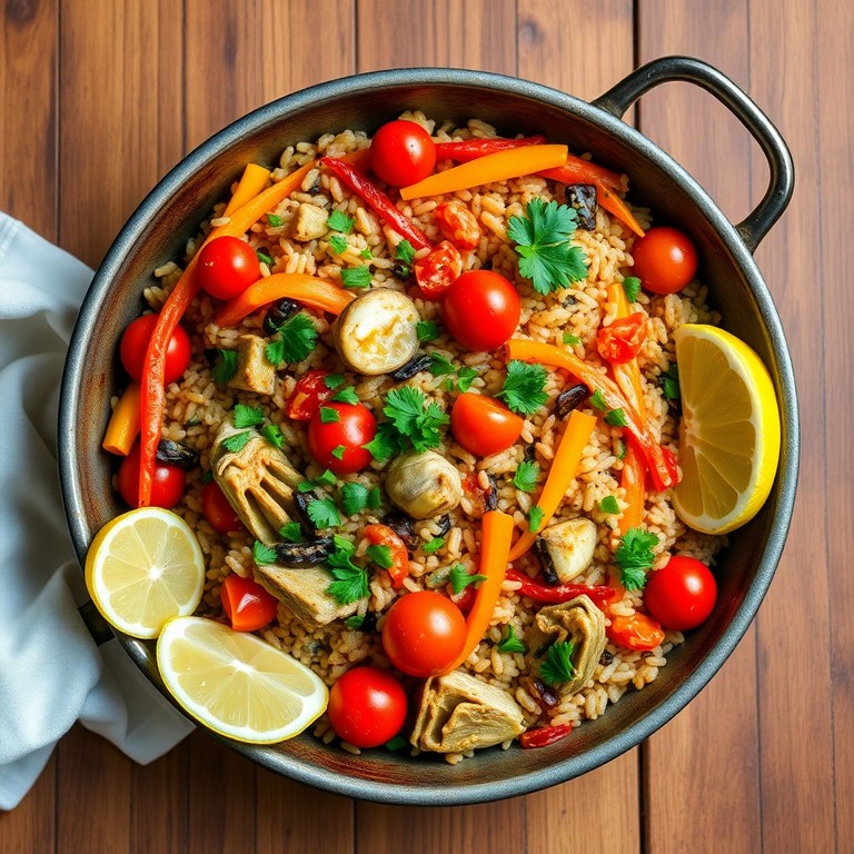 Spanische Wildreis-Gemüsepfanne