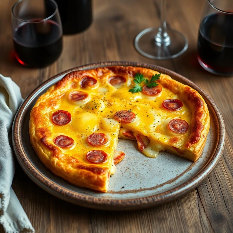 Tortilla de papas y chorizo al estilo español