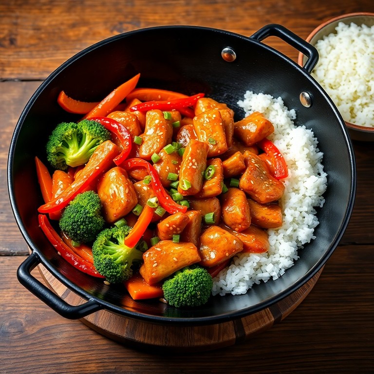 Stir-fry de Frango com Legumes ao Estilo Asiático