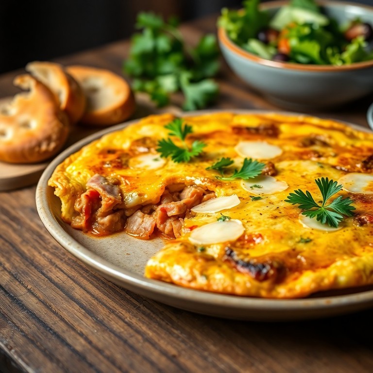 Frittata de Boloñesa y Huevo con Toque de Jamón