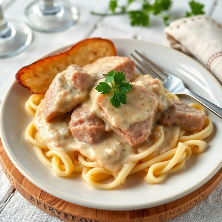 Klassisches Kalbsgeschnetzeltes in Laktosefreier Rahmsauce (ohne Pilze)