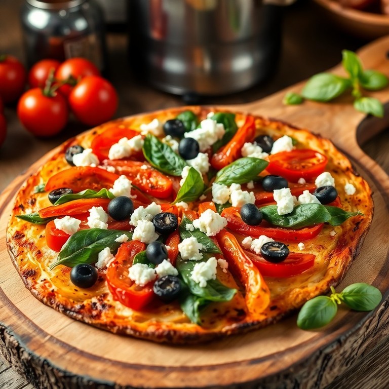 Vegetarische Mediterranean Aardappelpizza