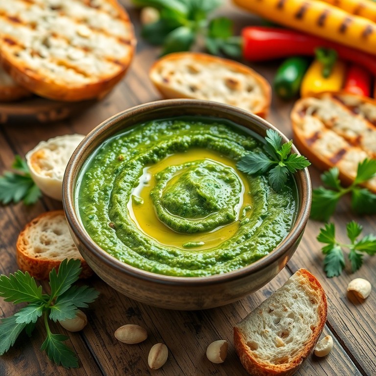 Knoblauch-Kräuter-Pesto vom Grill