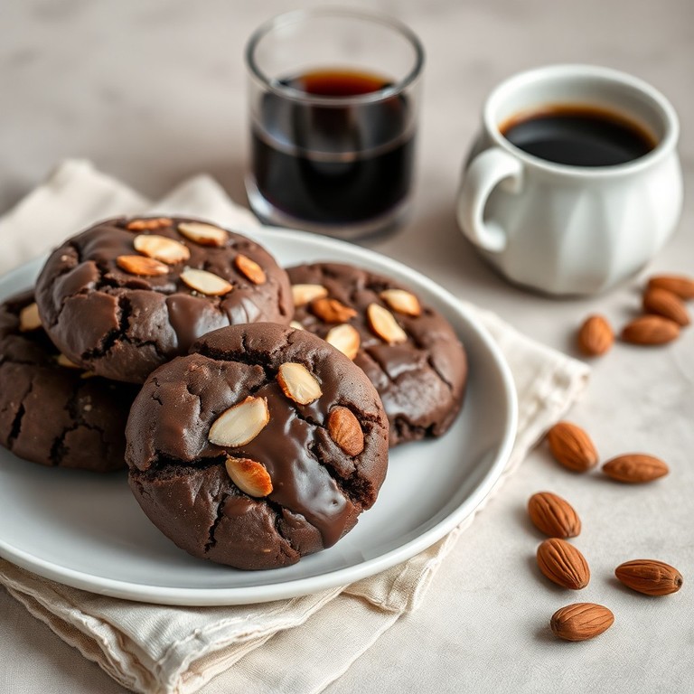 Biscotti al cioccolato e farina di mandorle croccanti
