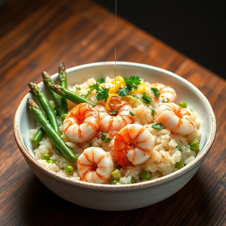 Risotto ai Gamberi e Asparagi in stile Mediterraneo