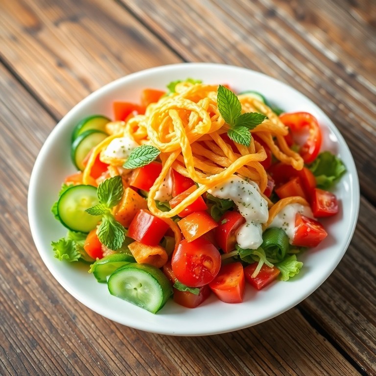 Orientalischer Salamj-Salat mit Joghurtdressing