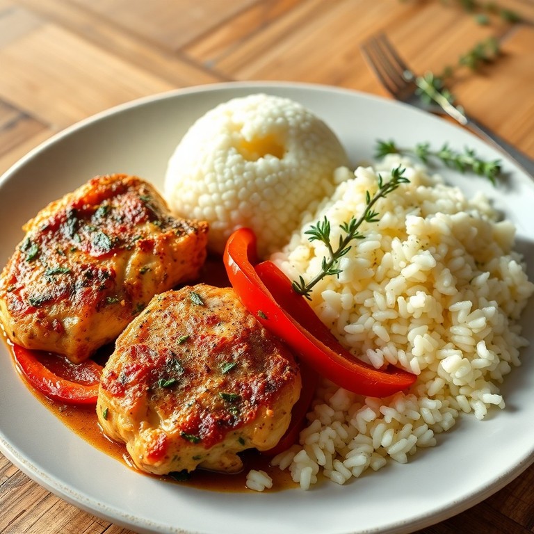Pollo a la Provenzal con arroz aromático