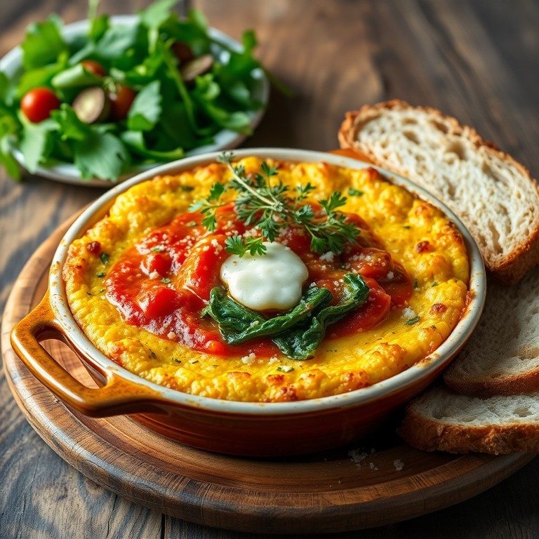 Gratin de Polenta aux Herbes et Fromage