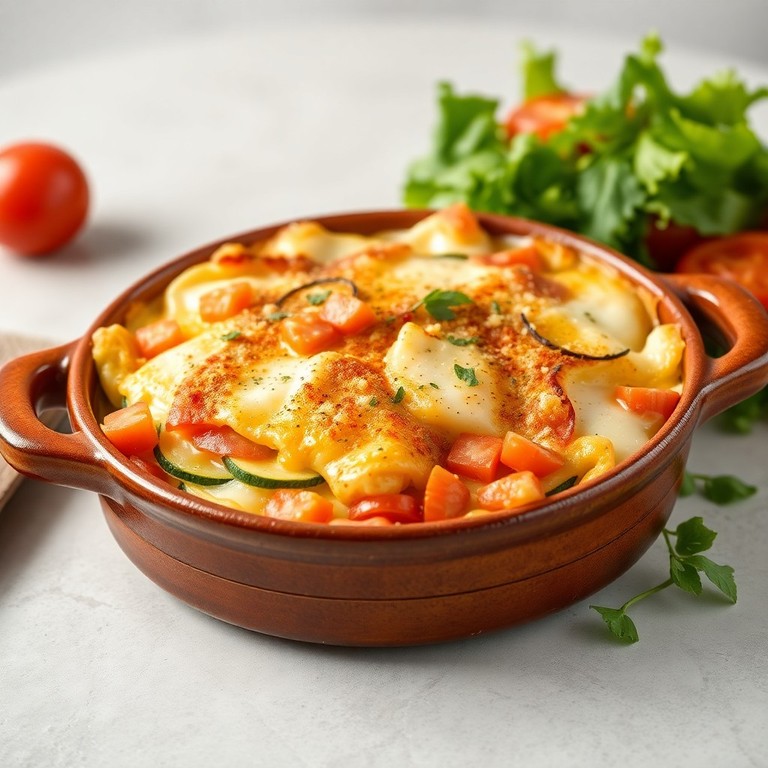 Gratin méditerranéen aux courgettes, jambon et mozzarella