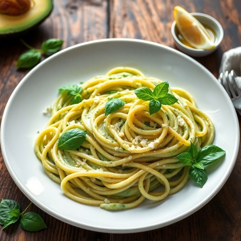 Creamy Avocado and Basil Pasta