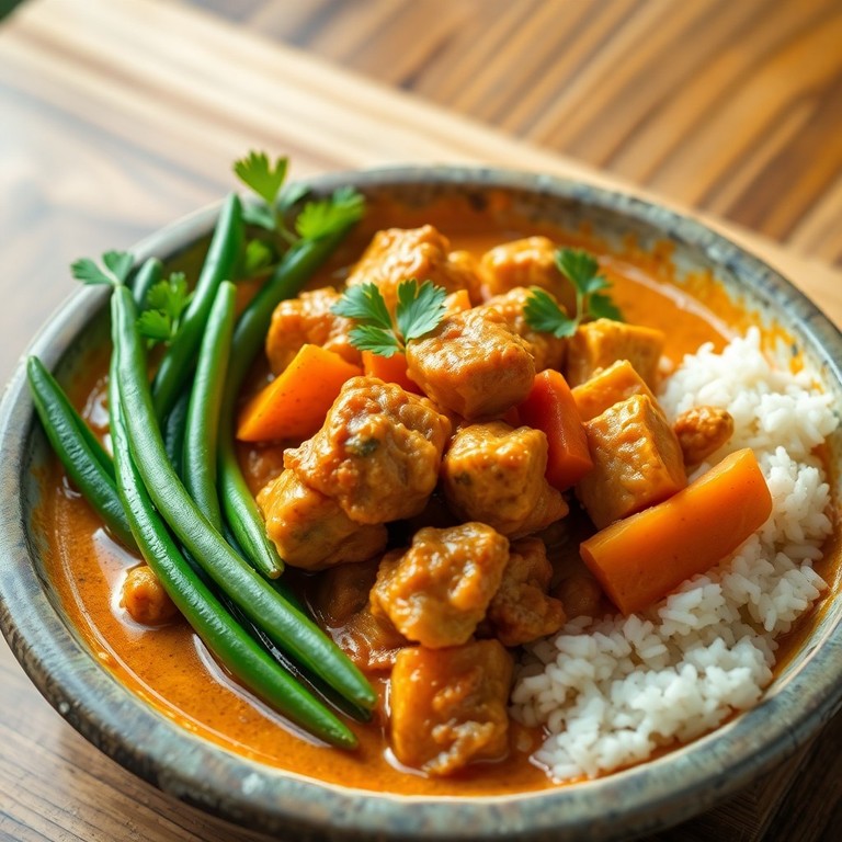 Kip en Groenten Curry met Sperziebonen en Wortel