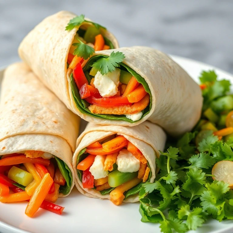 Wraps de Poulet aux Légumes Croquants - Mr. Cook