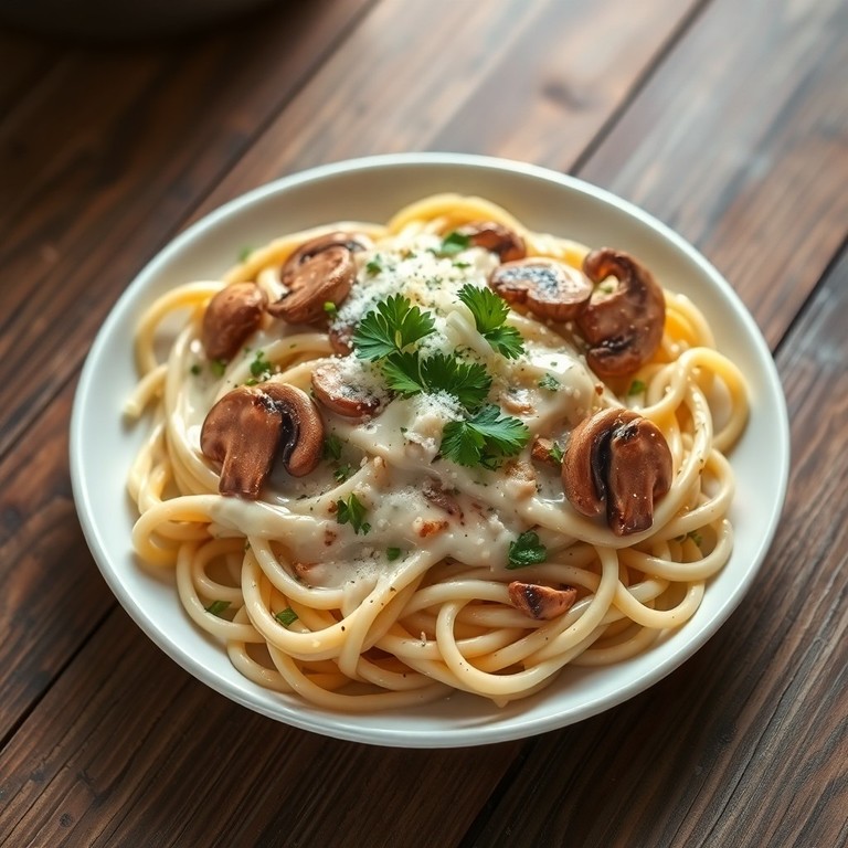 Vegan Mushroom Alfredo Pasta