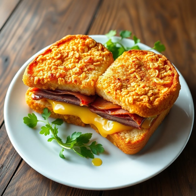 Croque-Monsieur Gourmet aux Cornflakes