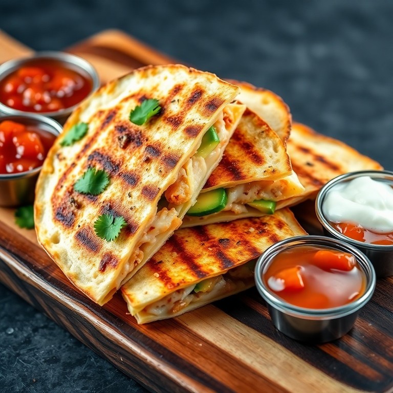Grilled Chicken and Avocado Tortilla Quesadilla