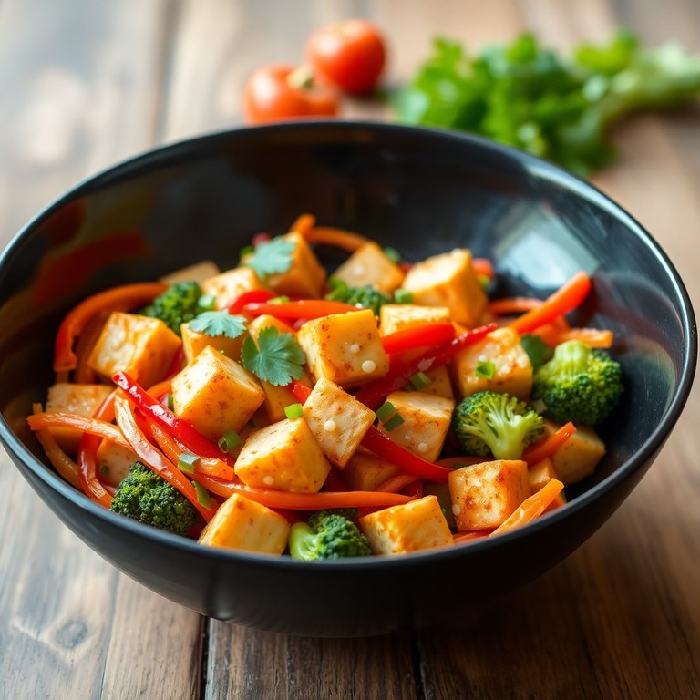 Asiatische Gemüsepfanne mit Tofu