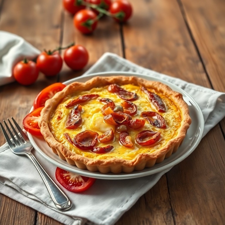 Lök- och ostpaj med grädde