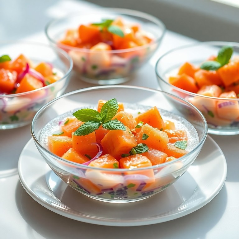 Ceviche de Salmão e Gergelim com Toque Asiático