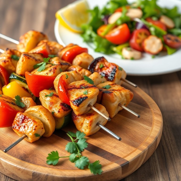 Hähnchen-Gemüse-Spieße mit Kräutermarinade