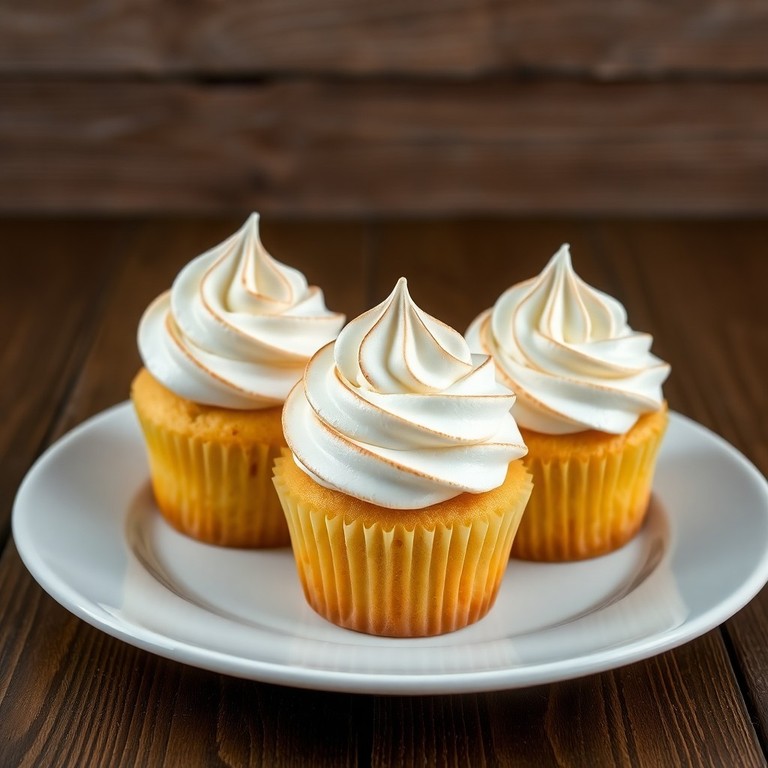 Cupcake Clássico de Baunilha com Cobertura Merengada