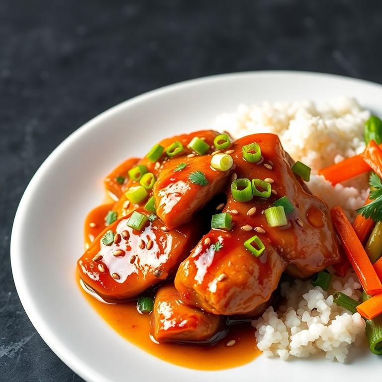 Asiatisches Hähnchenbrustfilet mit Ingwer und Sojasauce