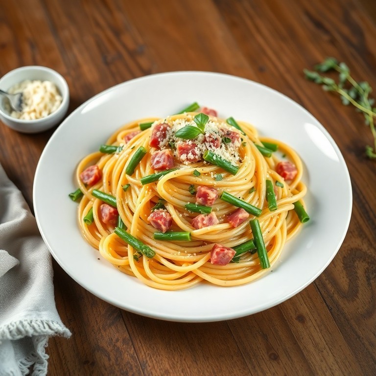 Spargel Carbonara mit Frühlingskräutern