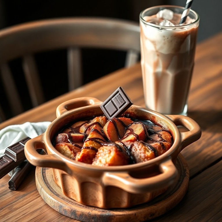 Chocolate Milkshake Bread Pudding