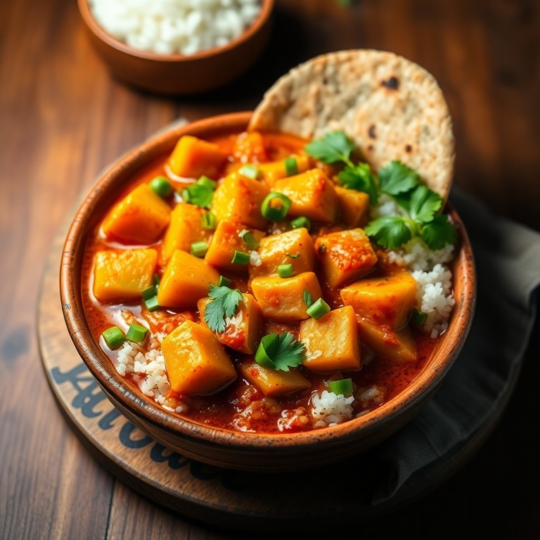 Hearty Vegetarian Potato and Green Pea Curry