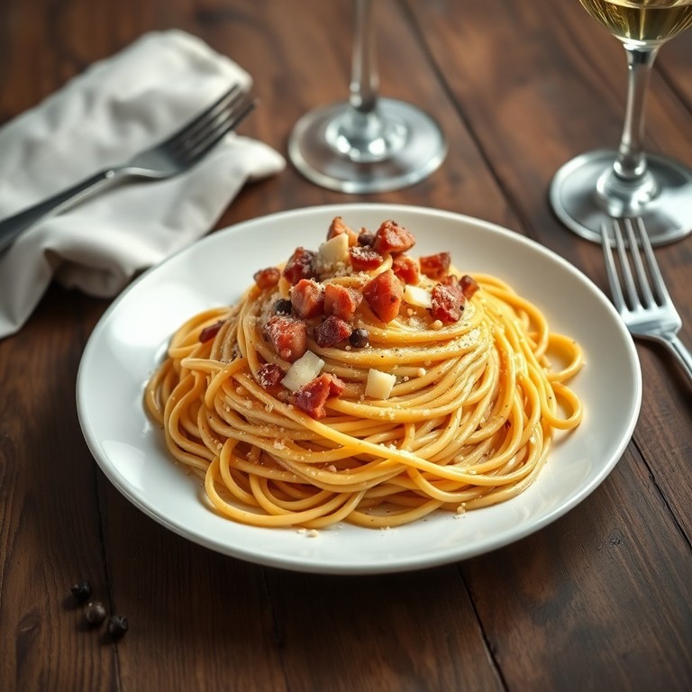 Klassische italienische Spaghetti Carbonara