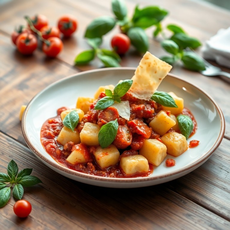 Gnocchis au Pesto Rosso et Parmesan croustillant
