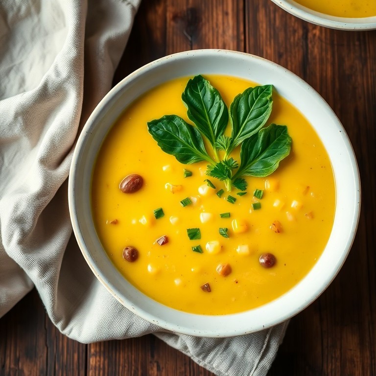 Sopa Cremosa de Milho com Azeitonas e Verduras