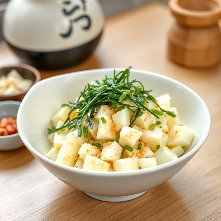 Japanischer Eiersalat mit Wasabi und Wakame