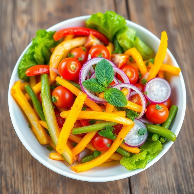 Salade estivale de légumes croquants à l'airfryer