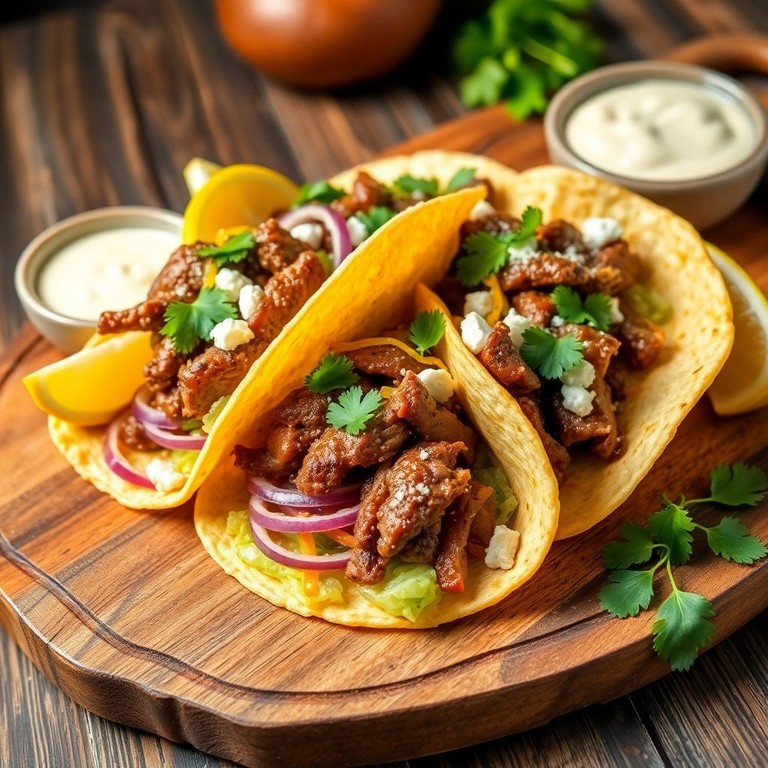 Tacos de Boeuf à la Coriandre et Citron