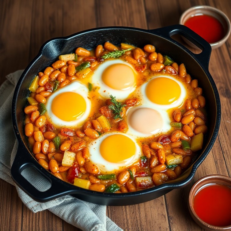 Hearty Bean & Egg Breakfast Skillet