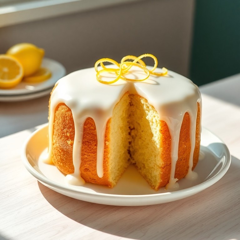 Bolo de Limão com Cobertura de Glacê